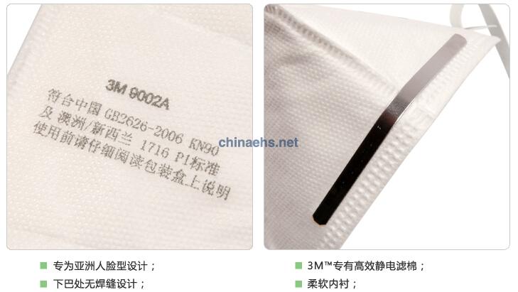 3M 9002A折疊式帶閥顆粒物防護口罩