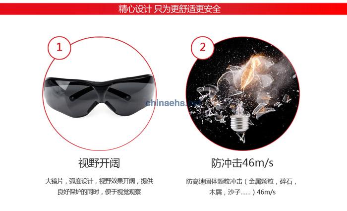 3M 10435 中國款流線型防護(hù)眼鏡（灰色鏡片，防霧）