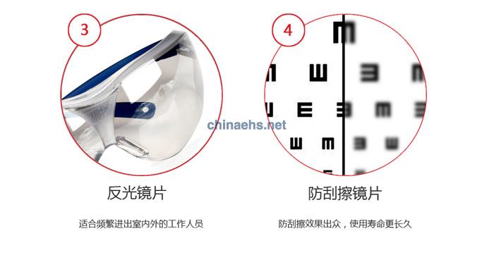 3M 10436中國款流線型防護(hù)眼鏡（戶內(nèi)/戶外鏡面反光鏡片，防刮擦）