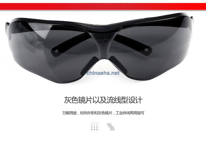 3M 10435 中國款流線型防護(hù)眼鏡（灰色鏡片，防霧）